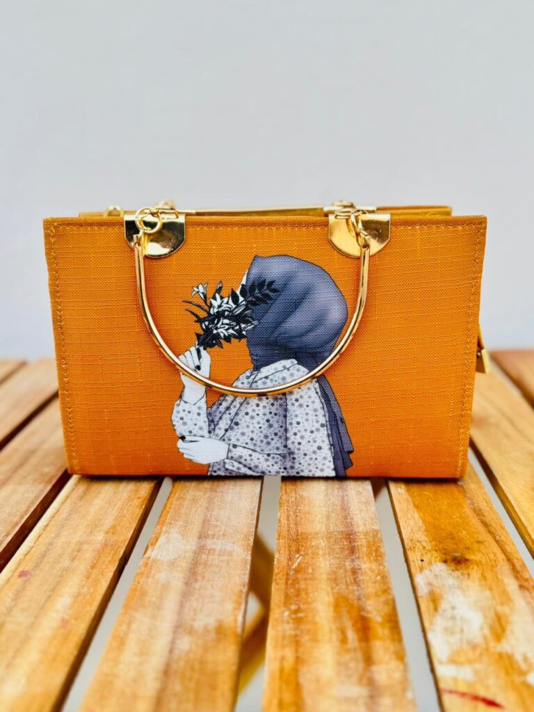 Hijab Girl Canvas Tote Handbag.