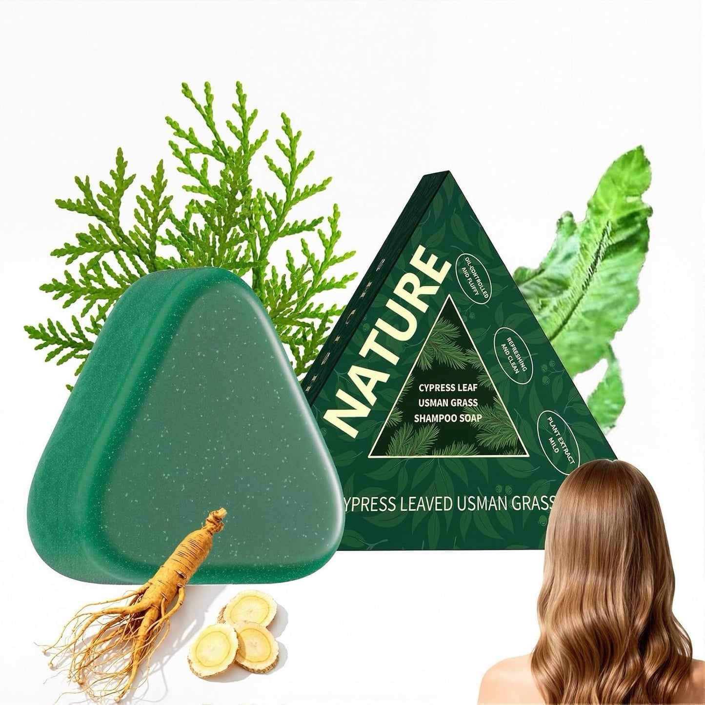 Green Shampoo Bar – Plant-Based & Nourishing