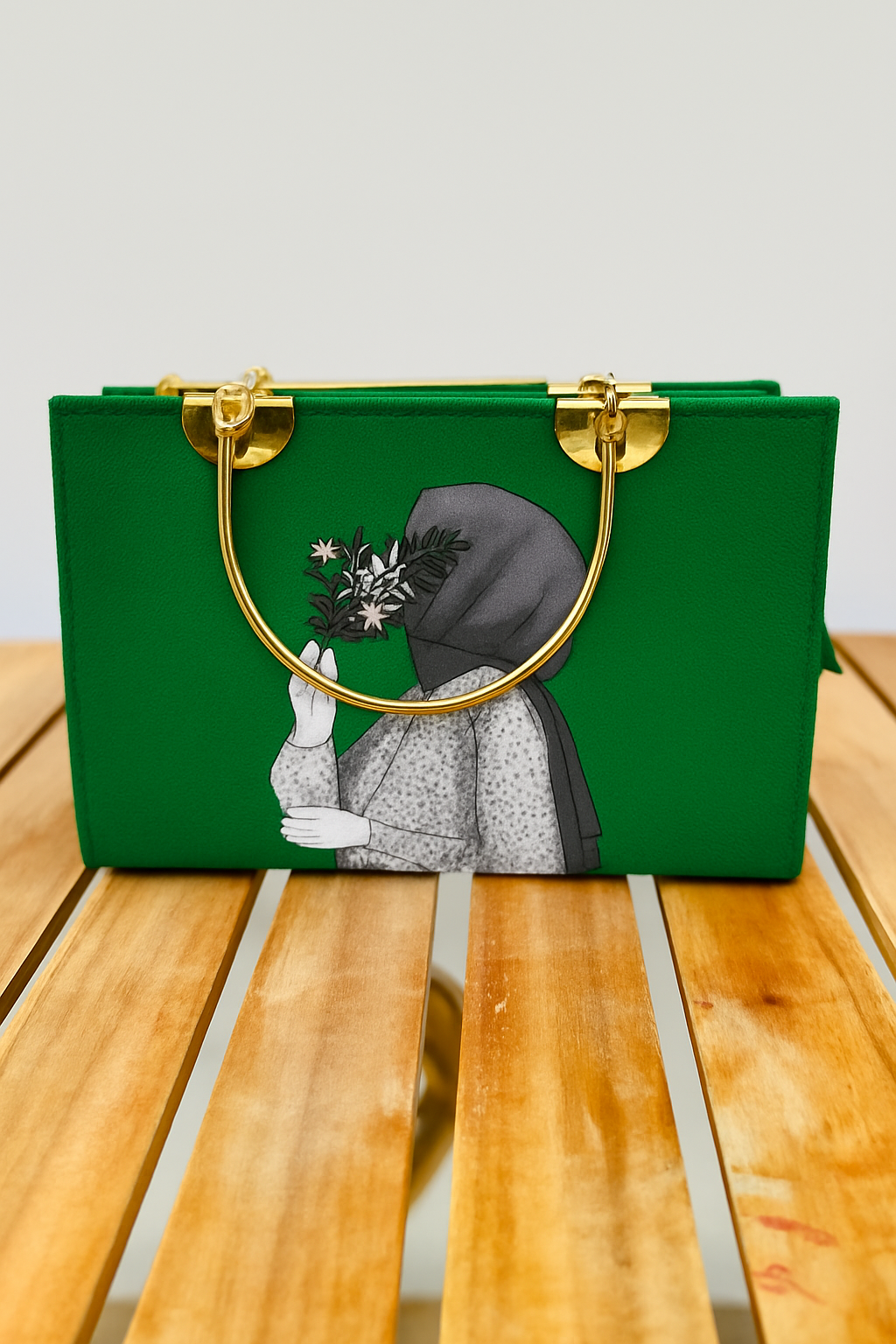 Hijab Girl Canvas Tote Handbag.