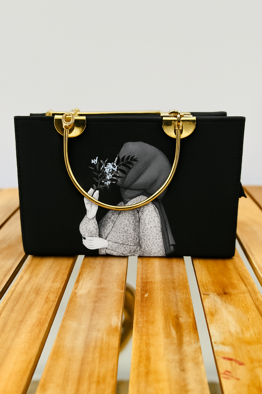 Hijab Girl Canvas Tote Handbag.