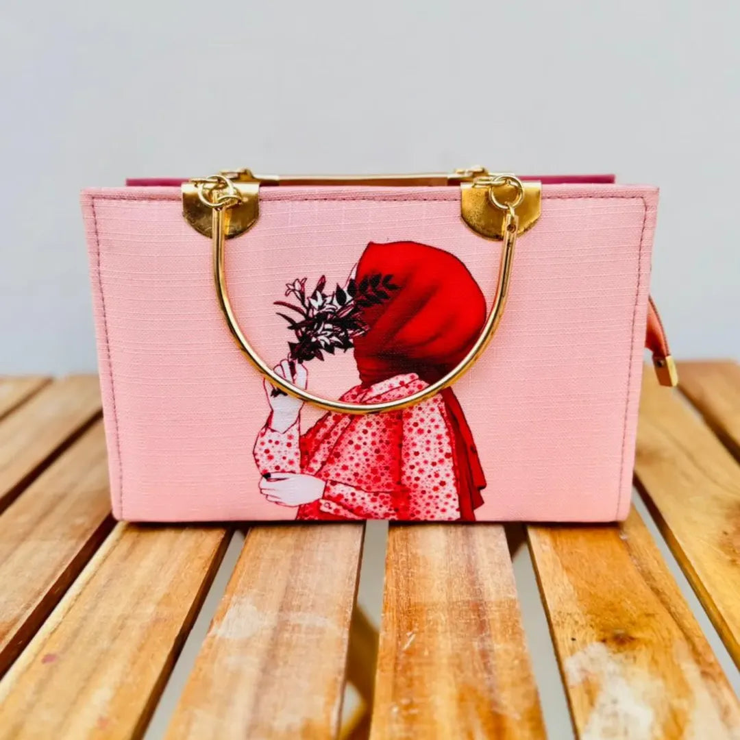 Hijab Girl Canvas Tote Handbag.