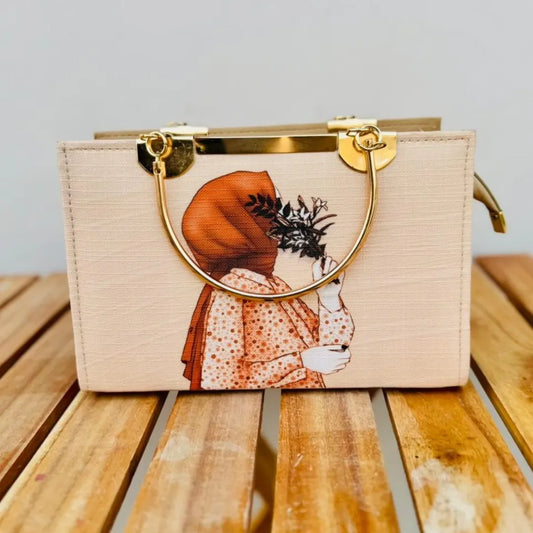 Hijab Girl Canvas Tote Handbag.