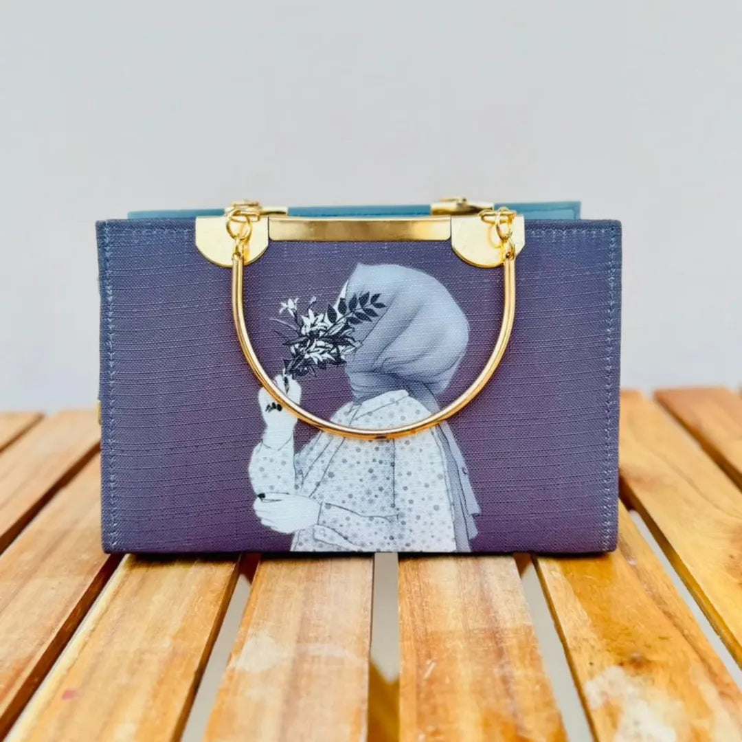 Hijab Girl Canvas Tote Handbag.