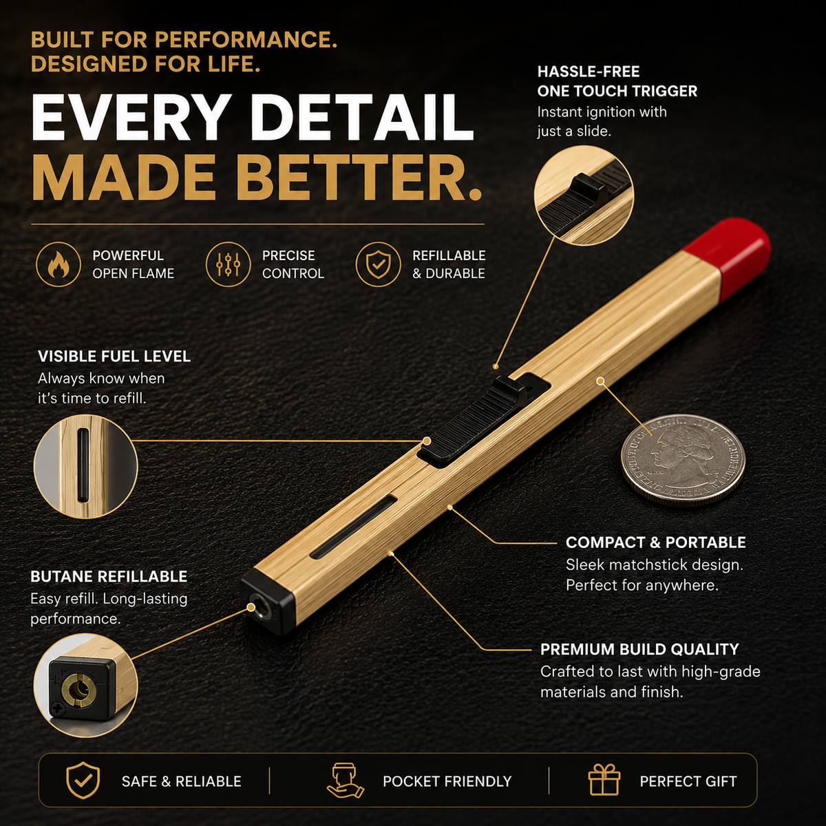 Our Best Selling Refillable Matchstick Lighter