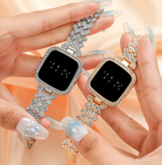 LED Touch Screen Digital Display Watch For Girls/Women