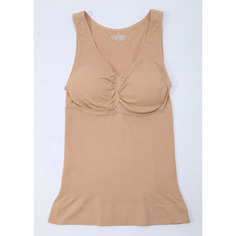 Women Tummy Control Camisole With Built In Bra | Breathable & Stretchable