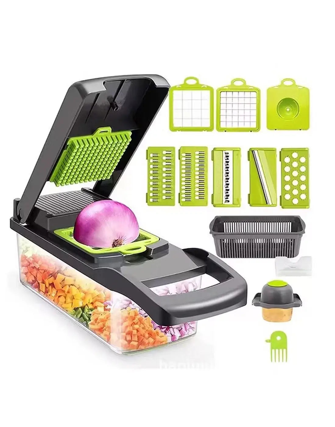16-in-1 Multifunctional Vegetable Cutter – Chopper, Slicer & Grater