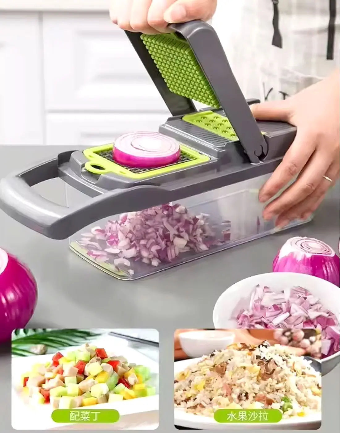 16-in-1 Multifunctional Vegetable Cutter – Chopper, Slicer & Grater