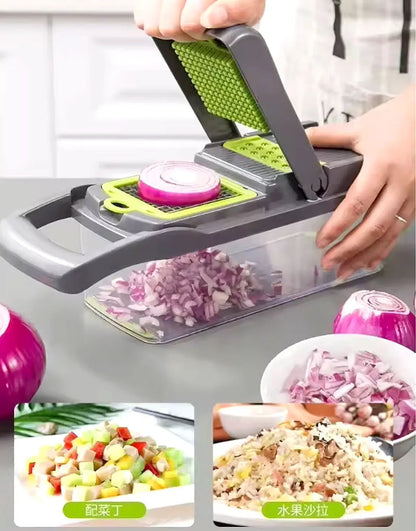 16-in-1 Multifunctional Vegetable Cutter – Chopper, Slicer & Grater